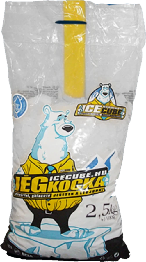 A 2,5 kg-os ICE CUBE jégkocka zacskó